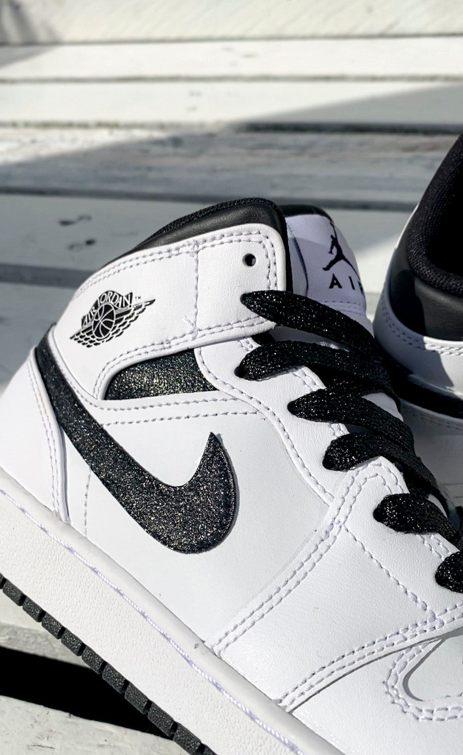 Baskets pailletées noires