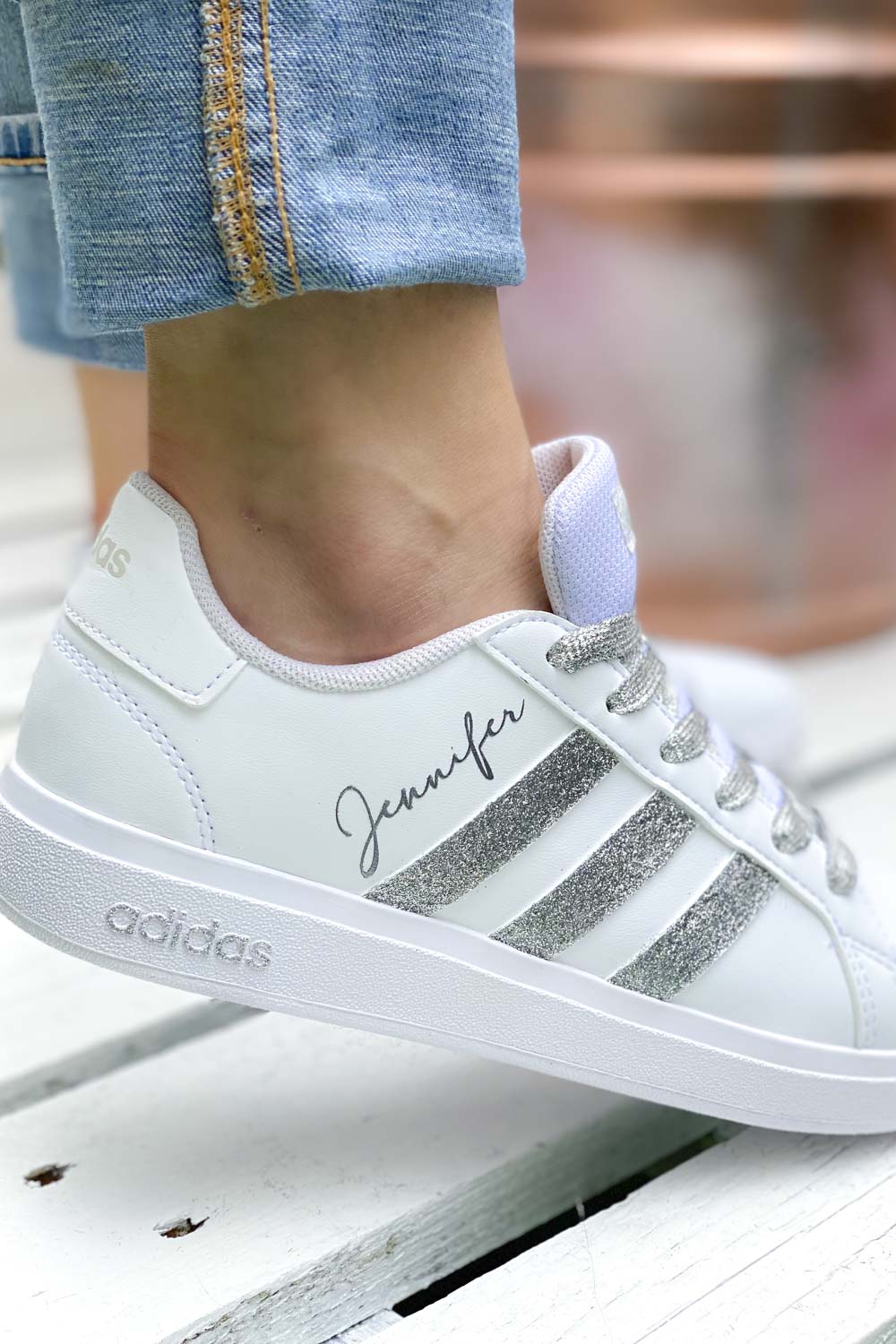 basket adidas argentée