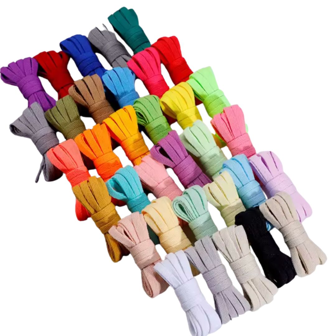Lacets de couleurs plats pour baskets