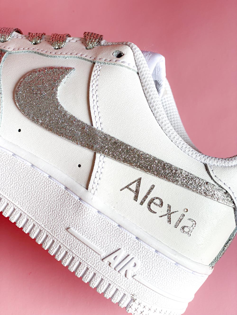 Nike AF1 Glitter Argenté - COLORSNEAK