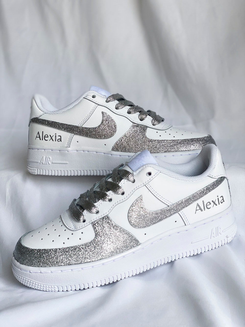 Nike AF1 Glitter Argenté - COLORSNEAK