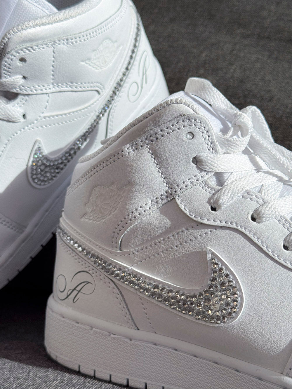 Air Jordan Mid Strass Blanc