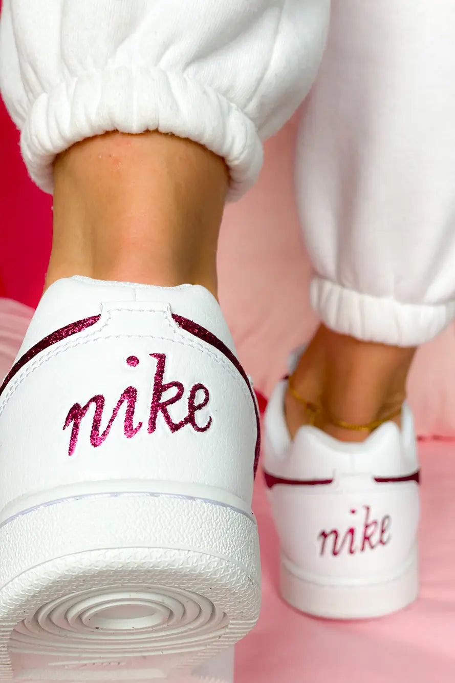 Sneakers fuchsia à paillettes mode femme