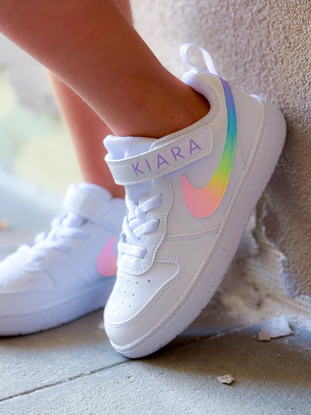 Baskets Nike enfant pastel personnalisées