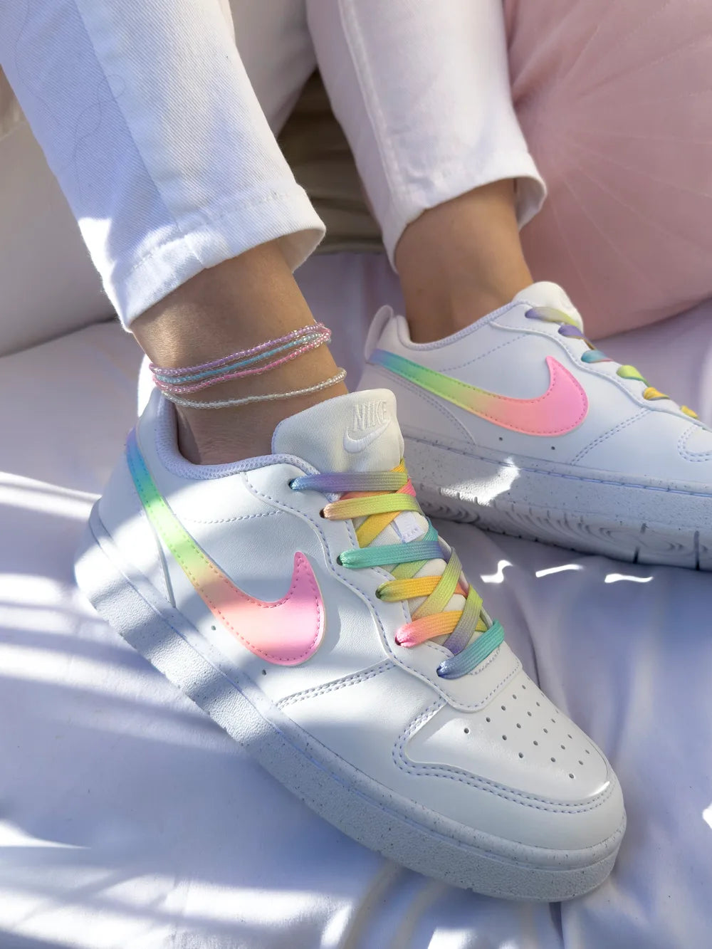 Baskets Nike pastel aux couleurs douces