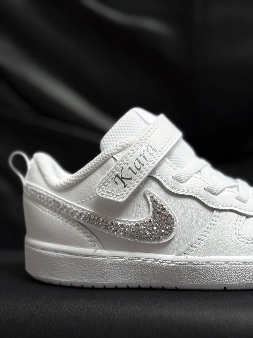 Sneakers Nike enfant strass blancs élégantes