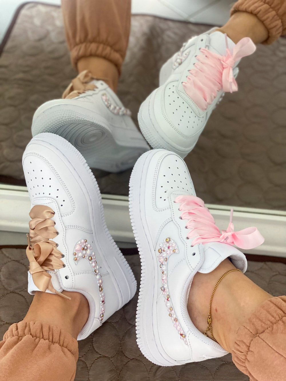 Sneakers AF1 rose perlé