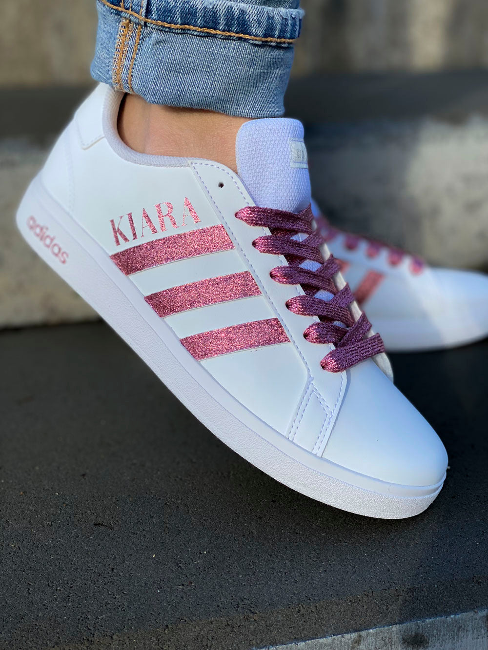 Basket Adidas Rose Glitter