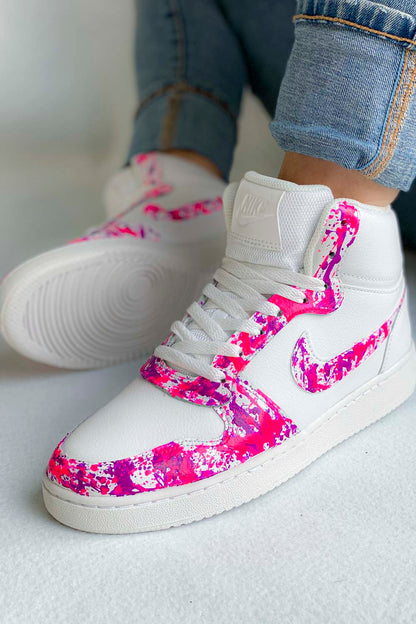 Baskets Montantes Nike Rose et Fuchsia