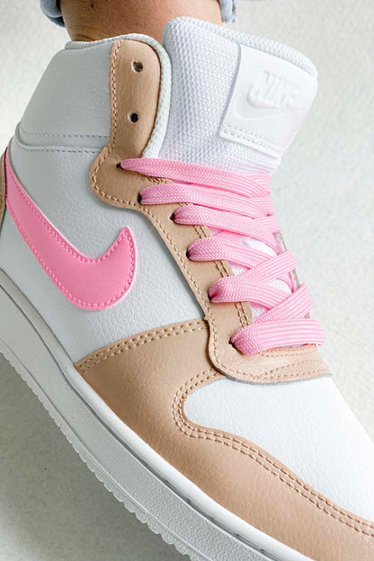 Baskets Montantes Nike Beige et Rose