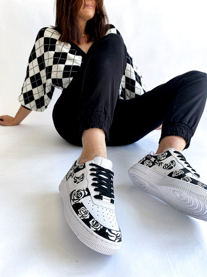 Chaussures AF1 noir et blanc