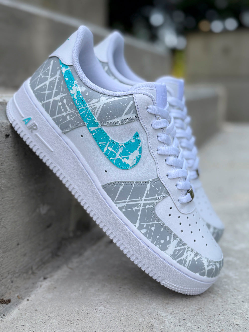 AF1 Gris et Turquoise