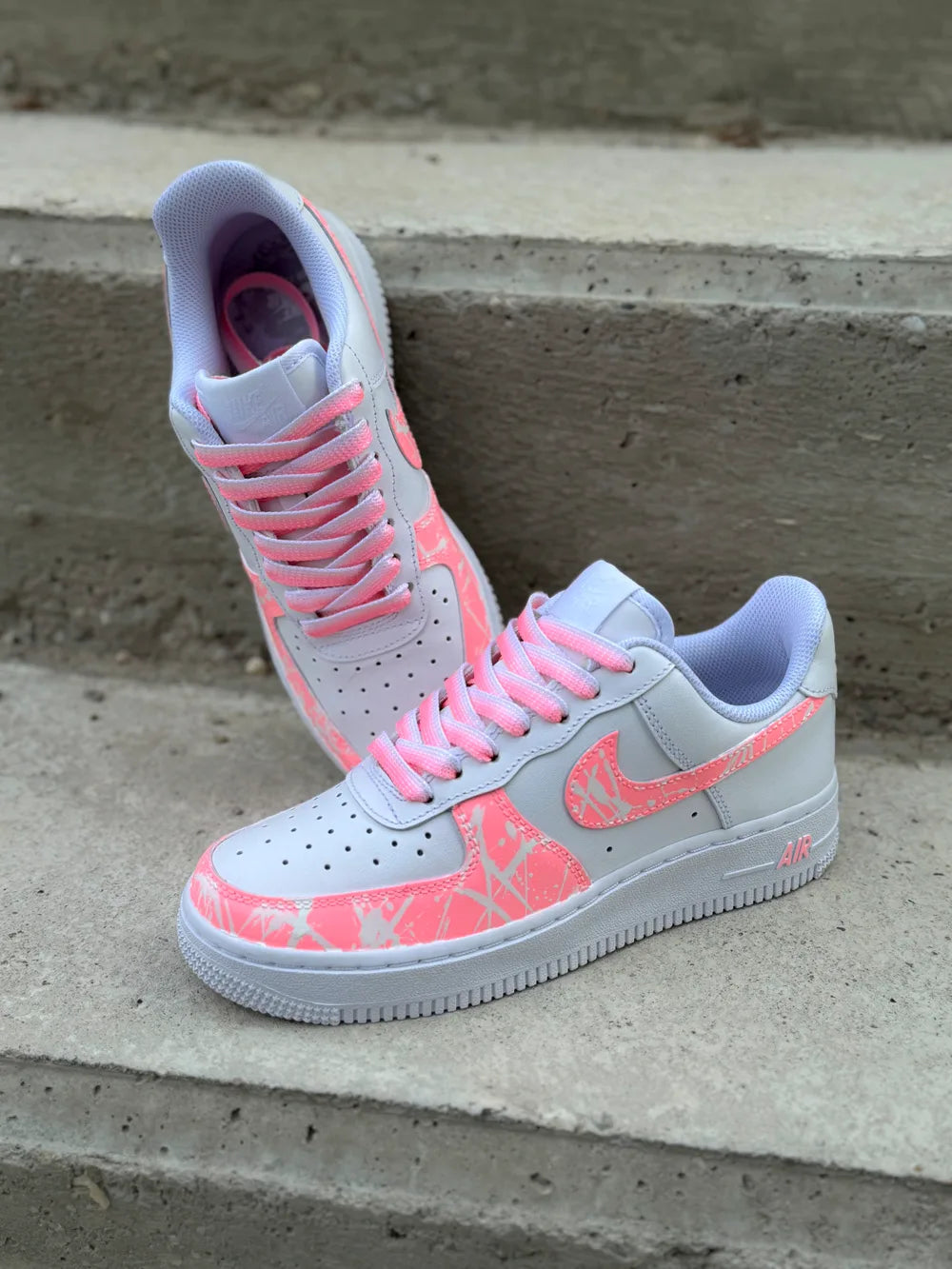 Air Force 1 corail personnalisée peinte à la main