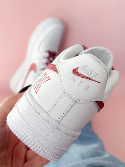 Sneakers roses à paillettes chic femme