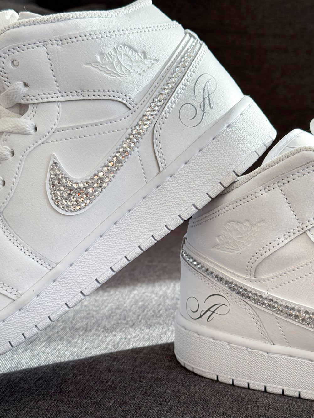 Air Jordan Mid Strass Blanc