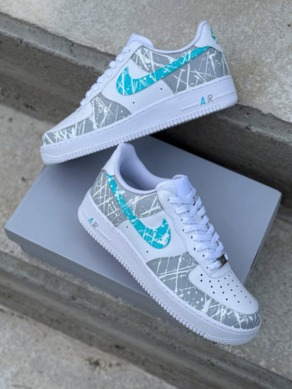 AF1 Gris et Turquoise