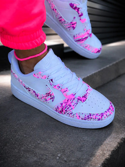 Nike Court Borough Personnalisée Rose & Fuchsia