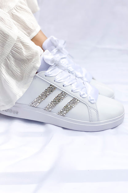 Baskets Adidas Strass Blanc