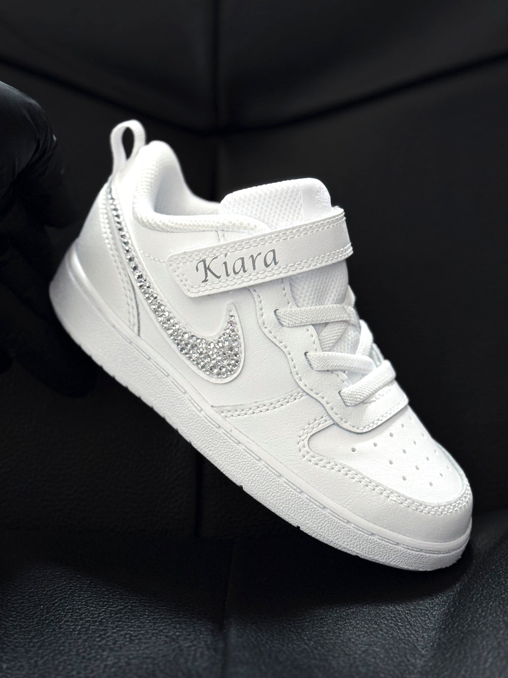 Nike Borough Enfant Strass Blanc Personnalisée