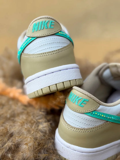 Baskets strass turquoise style chic et discret