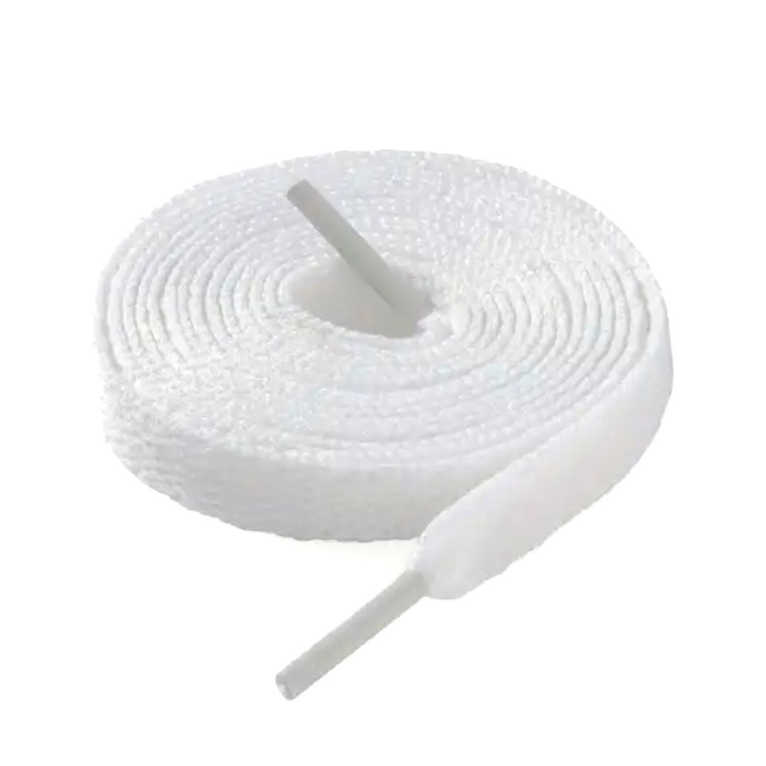 Lacets blancs plats pour baskets