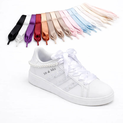 Lacets en soie satinée pour baskets élégantes