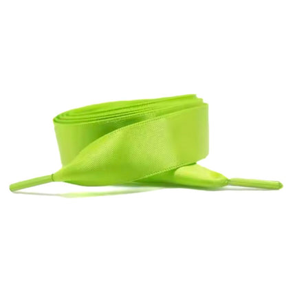 Lacets en soie pour basket de couleurs vert