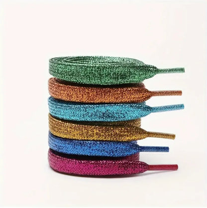 Lacets glitter pailletés disponibles en plusieurs couleurs pour baskets