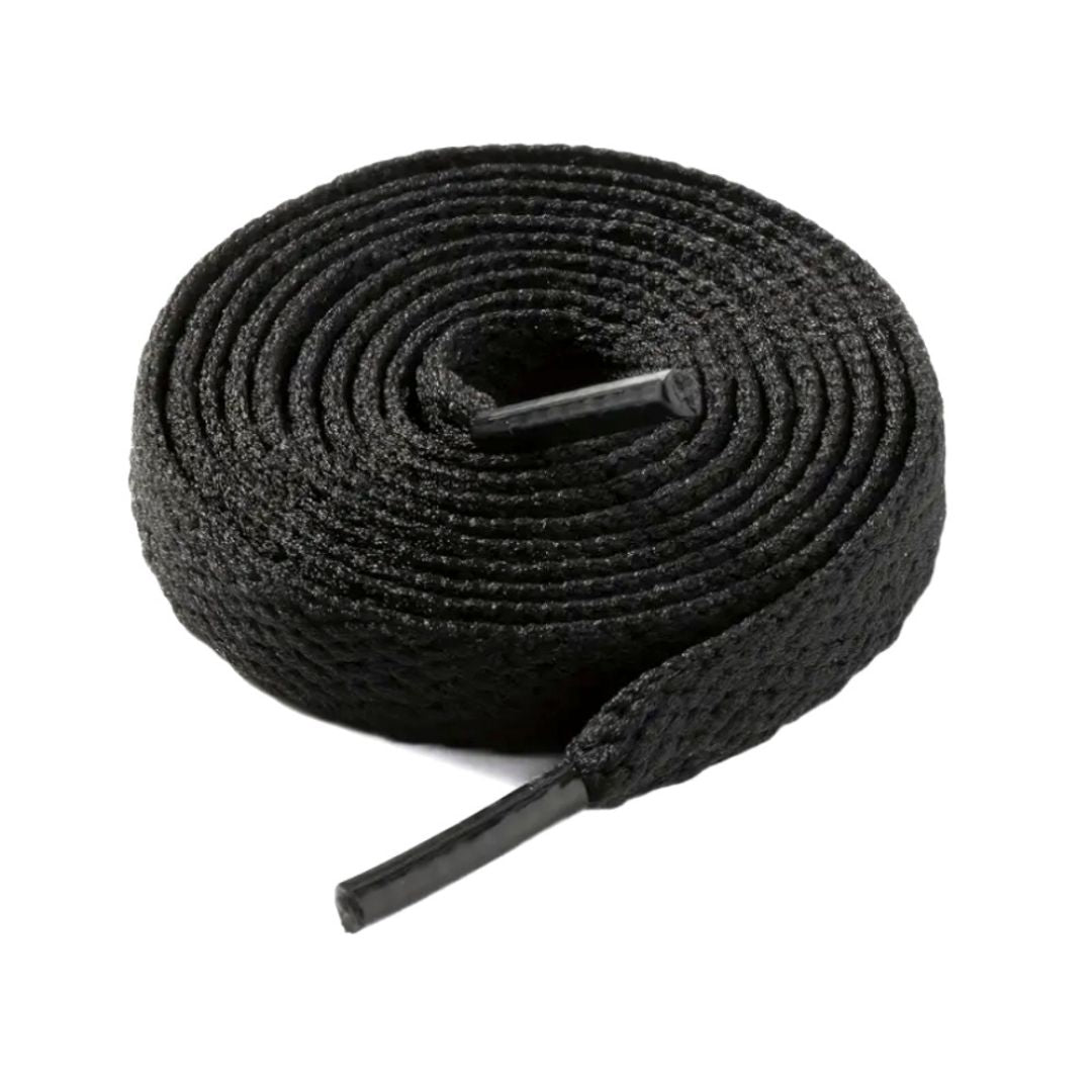 Lacets noirs plats pour baskets
