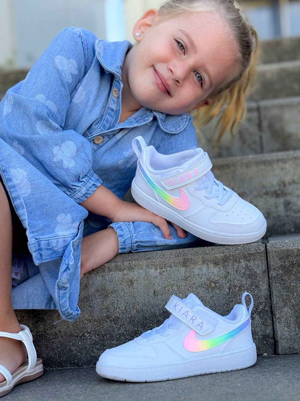Nike enfant personnalisée pastel