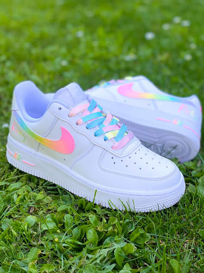 Nike Air Force 1 pastel peinte à la main femme