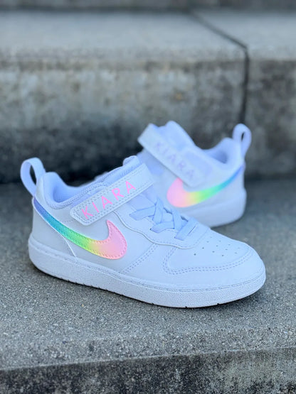 Nike Court Borough enfant personnalisées pastel