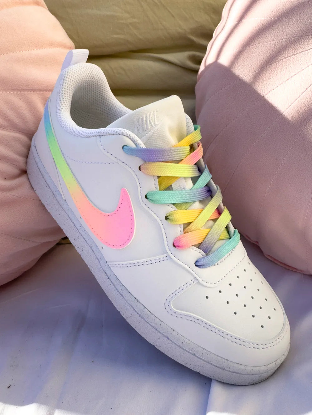 Sneakers Nike pastel personnalisées