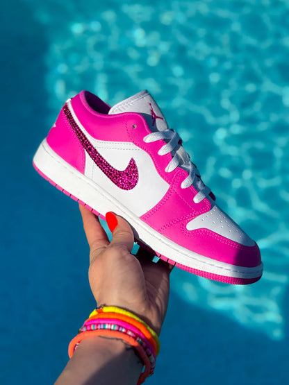 Sneakers strass fuchsia chic femme